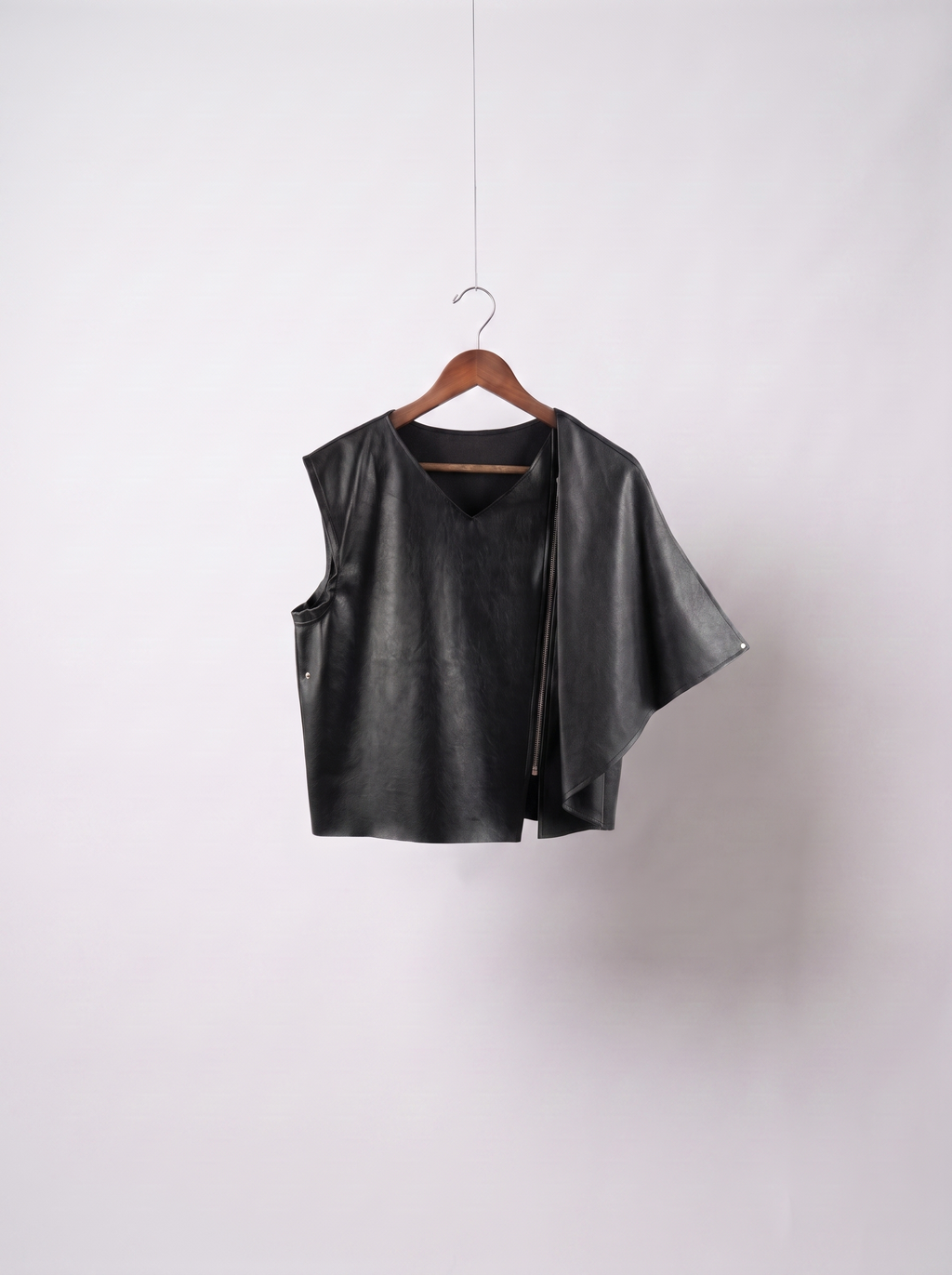 The Faux Leather Star Vest